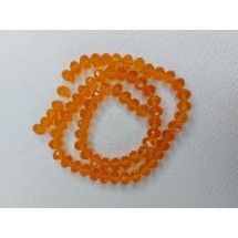Бусины на леске стеклянные граненые d 8 мм оранжевый, цена за 20 шт